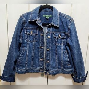 Lauren Jeans Ralph Lauren Denim Jean Jacket Polo Petite Large